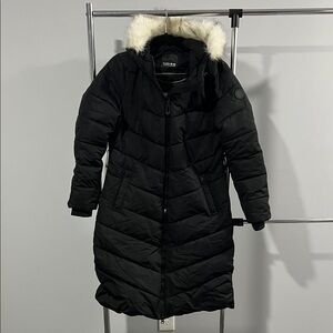 Noize Vegan Black Puffer Jacket with Faux Fur Trim